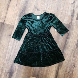 3 Dresses Girl's Emerald Green 1-size XS 4/5, 1 size S 6/6x, 1 size XL 14/16